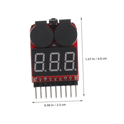 STAHAD 2pcs Lithium Battery Tester with Voltage Meter and Low Voltage Alarm for Rc Batteries and Automotive Use with Sound Alert