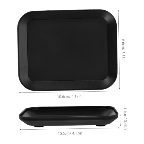 BESPORTBLE 1pcs Screw Storage Tray Bolt Organizer Metal Parts Serving Plate Rc Model Parts Bowl Magnetic Tool Holder - color: Black