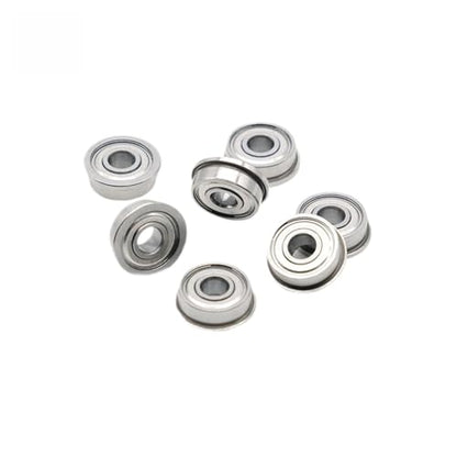 FR2-5ZZ Flange Bearing 3.175 * 7.938 * 3.571 mm (10PCS) 1/8" X5/16 X9/64 Inch Flanged FR2-5 Z ZZ Ball Bearings - size: FR2-5ZZ 3.175 * 7.938 * 3.571