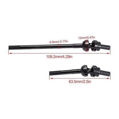 RC Car Transmission Shaft for SCX10 III for AR45P Offset Portal Axle 1/10 Steel Constant Velocity Driveshift 3-Joint CVD with Bearing Drive Shaft Upgrade RC Car Crawler Parts