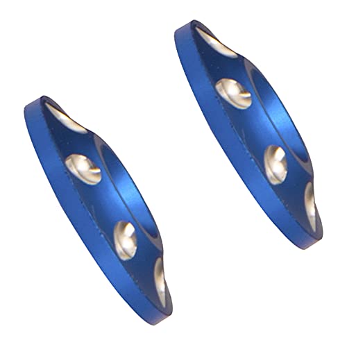 2Pcs Vgoohobby RC Metal Rear Wing Buttons Gasket,Universal Rear Fixed Tail Protection Spacer for 1/10 RC Off Road Short Truck Buggy Racing Car (Blue) - color: Blue