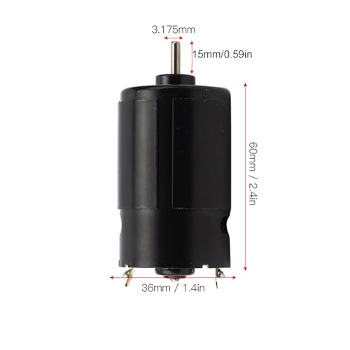550 Brushed Motor High Performance RC Car Boat Motor with Ball Bearing Low Noise Design 12T 21T 29T 35T Options Metal Black 36mm Diameter (21T) - size: 21T