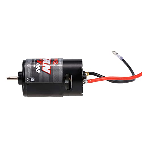 RC Motor,550 12T Brushed Motor Replacement for 1/10 Remote Control Off-Road Car HSP HPI Kyosho - color: Black