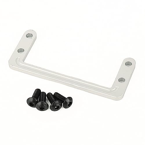 Metal Aluminum Alloy Servo Mount for 1/10 RC Crawler Axial SCX10 LCG Car DIY Chassis Frame Kit Upgrade Parts (Silver) - color: Silver