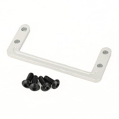 Metal Aluminum Alloy Servo Mount for 1/10 RC Crawler Axial SCX10 LCG Car DIY Chassis Frame Kit Upgrade Parts (Silver) - color: Silver