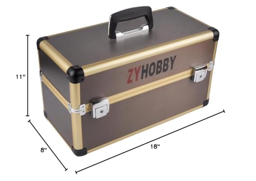 Dual Control Aluminum Box Portable Case 45x28x21.5cm for RC Model