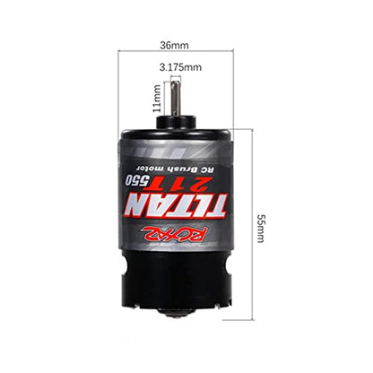 550 Brushed Motor 12T 21T 29T 35T for for 1/10 RC Scale Rock Crawler Off-Road Car TRAXXAS TRX4 TRX6 Redcat Axial SCX10 (550, 12T Brushed Motor) - style: 550, 12T Brushed Motor