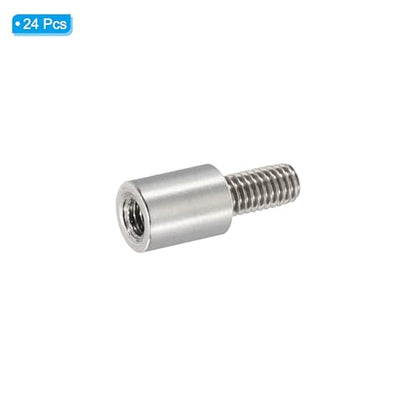 PATIKIL 24pcs M3 Standoffs, M3 8+6mm Spacer Standoffs Steel Threaded Standoffs Screws Kit 3mm ID 5mm OD Metric Male Female Thread Adapters for Circuit Board PCB RC Drones Motherboard - size: 8+6mm L