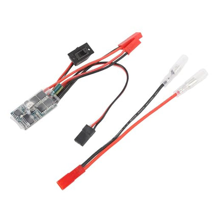 RC 30A Brushed ESC and Adapter Cable 7 4V 2 Way Brushed Electronic Speed Controller with Brake for 1 16 1 18 24 Car Easy Install Current Brake Enhanced Motor ESC 2 Way Features