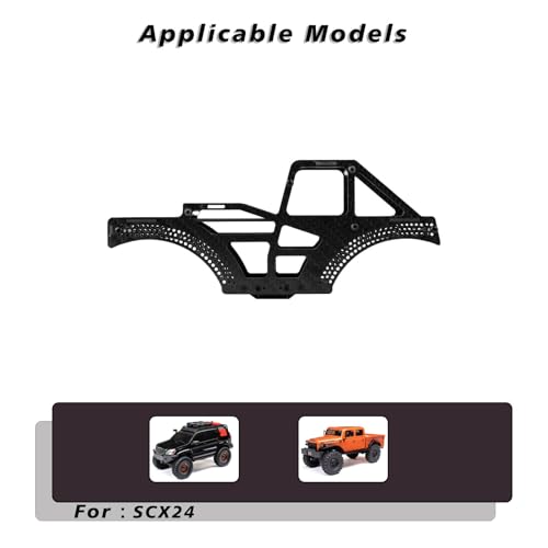 SCX24 Monster Truck Chassis Carbon Fiber Frame SCX24 LCG Chassis for Axial SCX24 Upgrade Parts 1/24 RC Crawler