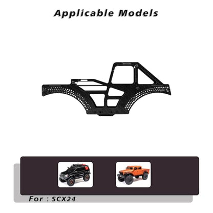 SCX24 Monster Truck Chassis Carbon Fiber Frame SCX24 LCG Chassis for Axial SCX24 Upgrade Parts 1/24 RC Crawler