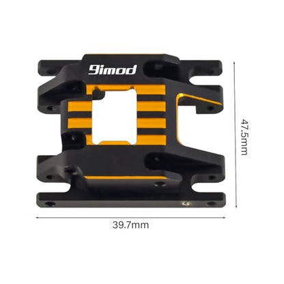 Aluminum Skid Plate Transmission Mount for TRX4M 1/18 with Hex Wrenchesa | Black Skid Plate Rc Car for K10 High Trail,F150,Bronco,Defender - color: Black&orange
