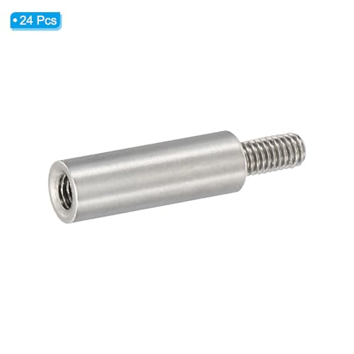 PATIKIL 24pcs M3 Standoffs, M3 16+6mm Spacer Standoffs Steel Threaded Standoffs Screws Kit 3mm ID 5mm OD Metric Male Female Thread Adapters for Circuit Board PCB RC Drones Motherboard - size: 16+6mm L
