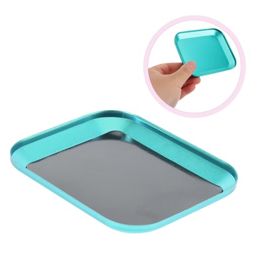 Magnetic Screw Plate Tool Tray in Aluminum Alloy for Mechanics Rc Car Models Parts Storage Bolt Trays - color: Green