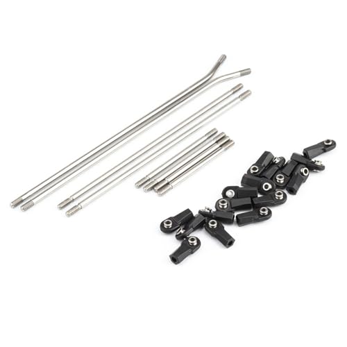 1/10 RC Chassis Kit,RC Performance Carbon LCG Chassis Kit with Brace Rock Sliders Delrin Skid Plate for 1/10 RC Crawler Comp Rigs SCX10 Capra (Link kit) - style: Link kit