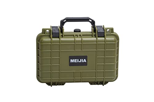 MEIJIA Portable All Weather Waterproof Protective Hard Case, Small Camera Case,Dry Case with Customizable Foam,Fit Use of Drones, Camera,Equipments, 11.65 ”x8.35”x3.78” - color: Green