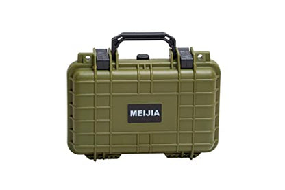 MEIJIA Portable All Weather Waterproof Protective Hard Case, Small Camera Case,Dry Case with Customizable Foam,Fit Use of Drones, Camera,Equipments, 11.65 ”x8.35”x3.78” - color: Green
