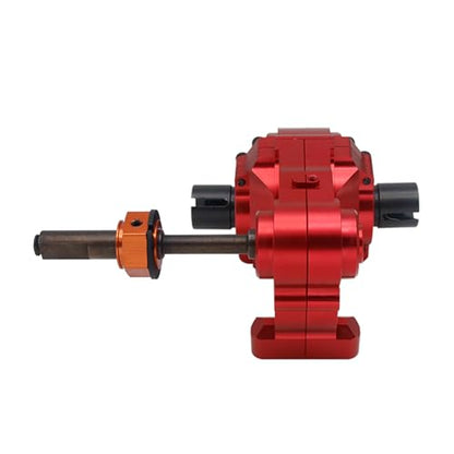 CNC Metal Split Differential Diff.Gear Box Case Assembly Kit (Red) | for 1/5 Hpi Rofun Rovan Km Baja 5B 5T 5Sc Rc Car Parts - color: Red