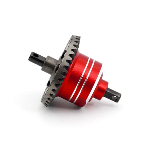 Steel Gear Differential Diff RC Upgraded Parts for TRAXXAS 1/10 Slash 4x4 Stampede 4X4 Rustler 4X4 Hoss 4x4 VXL F-150 RC Car, Red - color: Red