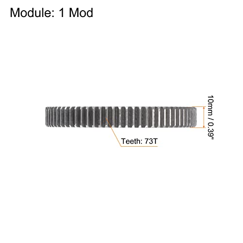 HARFINGTON Straight Spur Gear 10mm Bore 73T Mod-1 Hardened 45# Steel Spur Diff Differential Motor Gear RC Car Replacement Parts - style: 73T