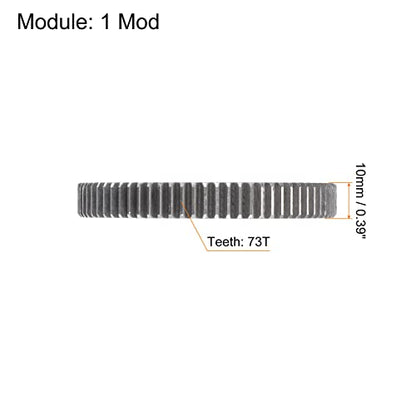 HARFINGTON Straight Spur Gear 10mm Bore 73T Mod-1 Hardened 45# Steel Spur Diff Differential Motor Gear RC Car Replacement Parts - style: 73T