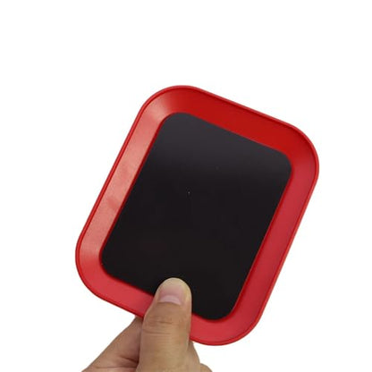 for Axial for SCX10 1/10 RC Car Upgrade Parts Screw Tray with Pad Magnet Disk Storage Plate Crawler Airplane Boat Repair Tool RC Cars Models Parts - color: Red