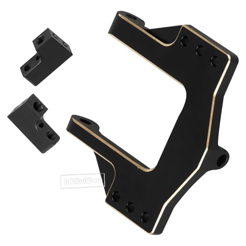 RC Upgrades Part for 1/18 Ascent-18,Aluminium Front & Rear Portal Axles,Brass Outer Portal Housing,Diff Cover,Skid Plate,Servo Mount,Steering Knuckle,Steering Link,Black - color: Black W/Black