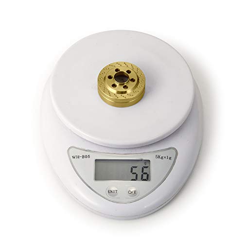 RCLions 4pcs Brass RC Wheel Weight Block 56g Counterweight Upgrade Parts for 1.9" 2.2" Beadlock Wheels