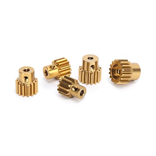 5PCS 32DP 540 Motor Pinion Gear, 12T 13T 14T 15T 16T Pinion Motor Gear Set with Hex Key for 1/10 RC Car Brushed Brushless Motor, 16T 3 175mm Shaft Pinion Gears Parts Set Kit