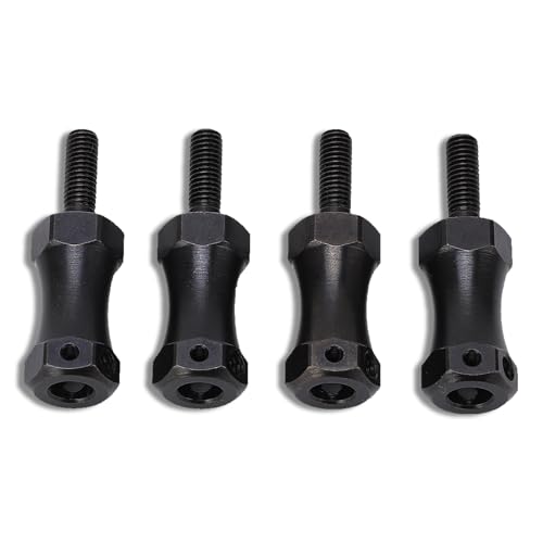 HERCHR 4Pcs RC Extended Wheel Hex Coupler, 42mm/1.65in RC Wheel Hub Adapter 12mm Diameter Extension Adapter Combiner for 1/10 Remote Control Car