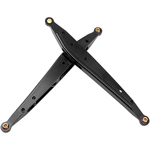 Metal Rear Trailing Arm Swing Arm Linkage Link Rod Pull Rod Compatible with Axial RBX10 Ryft 1/10 RC Crawler Upgrade Parts (Black) - color: Black