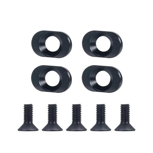 RC Parts For Sledge Axspeed 1/8 4PCS Fixing Motor Base Reinforcement Motor Mount Washers Shims RC Car Upgrade Repairs Accessories(Black) - color: Black