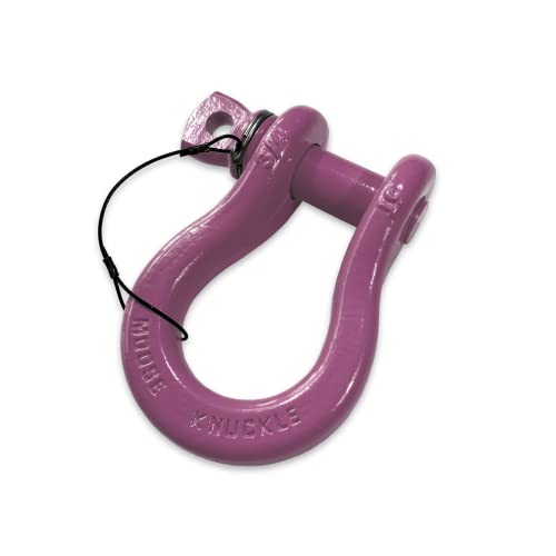 B'oh Spin Pin 3/4” Recovery Shackle | 10,000 lbs Capacity - High-Strength Carbon Steel with 7/8" Pin Recovery Gear Towing Accessories - Pin Style : Screw, Pretty Pink - color: Pretty Pink