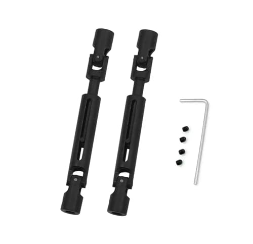 RC Car Transmission Shaft for MN 78 82 168 Metal Drive Shaft Universal Joint Rc Accessories Rc Car Parts Transmission Shaft Dog Bone Replacement Driveshaft(Black) - size: Black