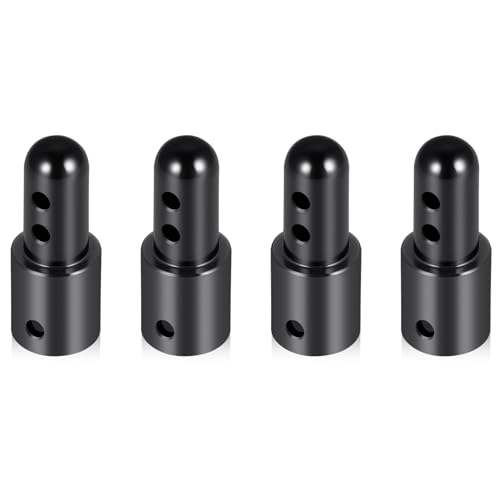 Pack of 4 RC Car Body Shell Mount Aluminum Body Post Mounts Car Shell Fixing Holder Mounts with Clips Compatible with MJX Hyper Go 1/14 14210 14209 14301 14302 RC Car Upgrades Parts (Black) - color: Black