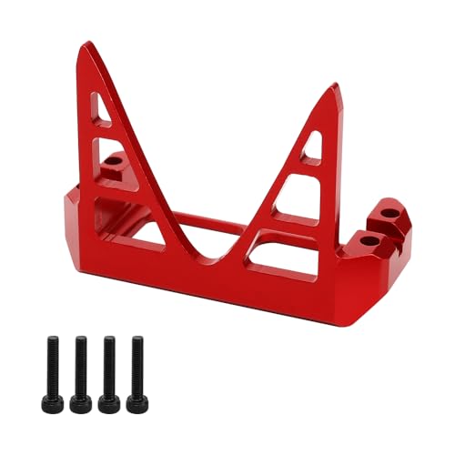 Aluminum Steering Servo Guard Armor Protective Cover Servo Mount for 1/10 RC Crawler Car Bouncer Axial Wraith 90018 RR10 Capra 1.9UTB (red) - color: Red