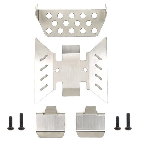 Stainless Steel RC Skid Plate RC Car Chassis Guard RC Chassis Armor Set for Axial SCX10 III RC Crawler Car