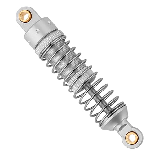 4PCS 53mm/59mm/66mm Aluminum Shocks Absorbers Oil Threaded Damper for 1/18 RC Crawler TRX4M TRX-4M Bronco Defender K10 Upgrade Parts,Silver Color Spring (53mm silver) - color: 53mm silver