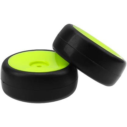 Plastic Wheel Rims 12mm Hex Hub & Rubber Tires w/Foam Compatible with HSP Tamiya HPI Kyosho 1/10 On-Road Touring Car WLtoys 1/14 144001 RC 1/18 A959B Buggy (Green) - color: Green