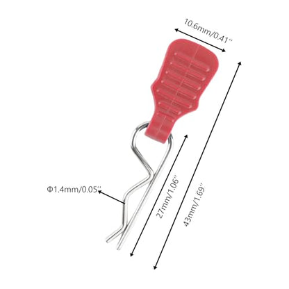 50 Pieces 1.4mm Universal RC Body Clips with Pull Tabs Car Clips RTR Clip Pins H165 Assembly Spare Parts for 1:8 1:10 1:12 Scale Redcat HPI Himoto HSP Exceed RC Car Parts Truck Buggy(Red) - color: 1.4mm