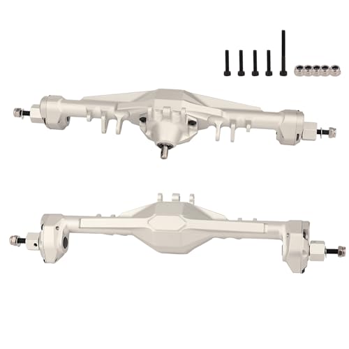 1/10 CNC Aluminum Alloy Integrated Front & Rear Portal Axle for SCX10 II Element Enduro GEN8 RGT EX86100 90046 90047 RC Crawler Upgrade Part (Silver)