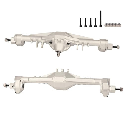 1/10 CNC Aluminum Alloy Integrated Front & Rear Portal Axle for SCX10 II Element Enduro GEN8 RGT EX86100 90046 90047 RC Crawler Upgrade Part (Silver)