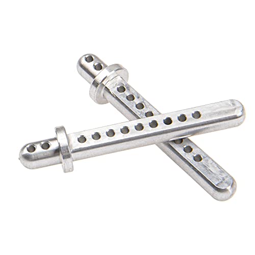Aluminum Alloy RC Body Post Mounts Compatible with Axial SCX10 1/10 4WD RC Crawler Cars (Silver) - color: Silver