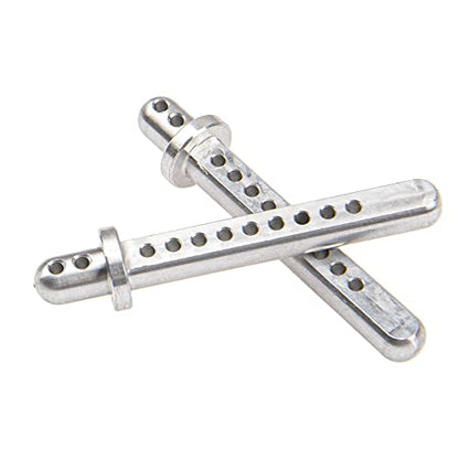 Aluminum Alloy RC Body Post Mounts Compatible with Axial SCX10 1/10 4WD RC Crawler Cars (Silver) - color: Silver