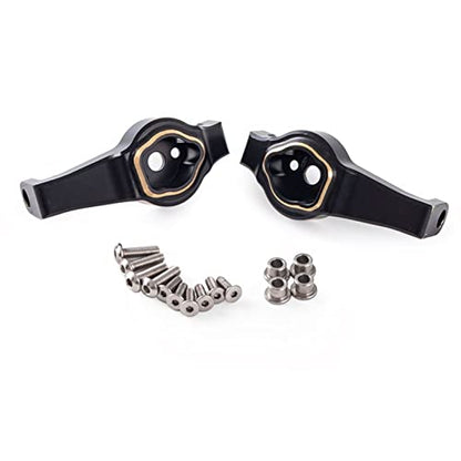 6Pcs Brass Portal Drive Axle Housing Steering Knuckle Caster Block Set for RC Crawler for for Traxxas TRX4 TRX6 Upgrade Parts Modification Accessories