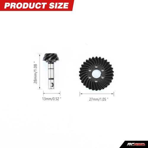 RCAWD 6 Bolt Heavy Duty Gear Set 30T /8T for Axial SCX10 III Upgrade Parts