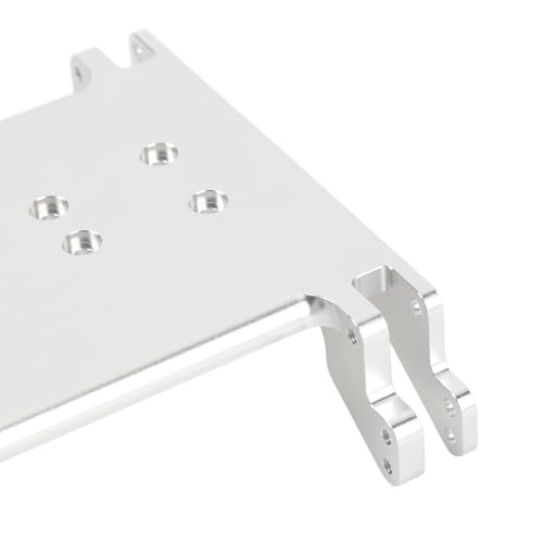 RiToEasysports Rc Car Accessories, Lightweight Aluminum Alloy Multiple Holes Chassis Skid Plate For RR10 1/10 Rc Car (Silver)