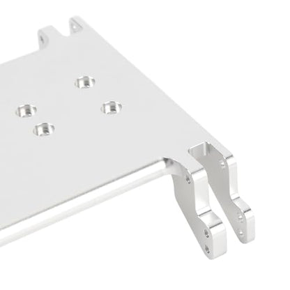 RiToEasysports Rc Car Accessories, Lightweight Aluminum Alloy Multiple Holes Chassis Skid Plate For RR10 1/10 Rc Car (Silver)
