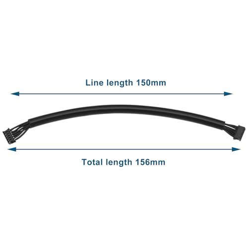 SING F LTD 2Pcs Brushless Motor Sensor Black Cable 150mm Cable Length 1.25 Terminal Double Head 6p Suitable for Mini RC Helicopter LED Light Strip RC Drift Car Model - size: 150mm