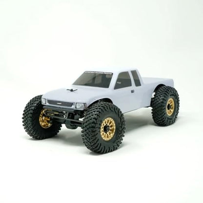 LGRP X-Factor Long Bed Body for 1/24 and 1/18 RC Cars, Universal Fit for Most SCX18 SCX24, >Clear< Body with Sticker Sheet